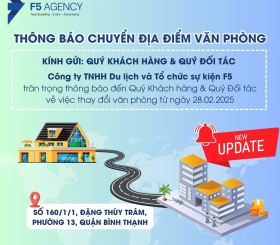 Thông báo chuyển địa điểm văn phòng F5 Agency